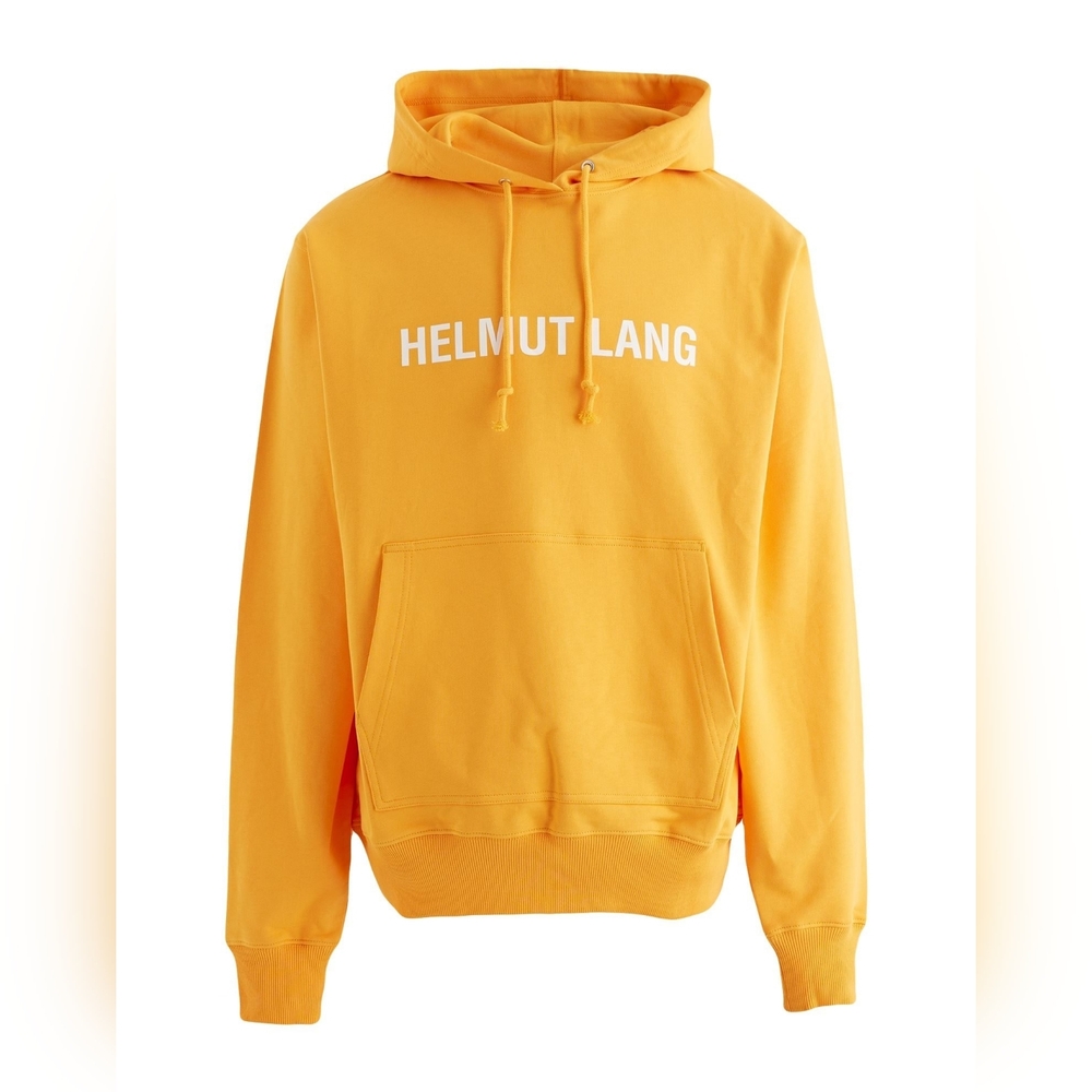 Helmut Lang Logo Core Hoodie in Apricot Logo Small